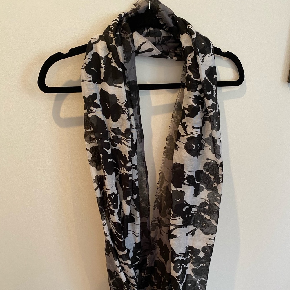 Translucent Floral Infinity Scarf